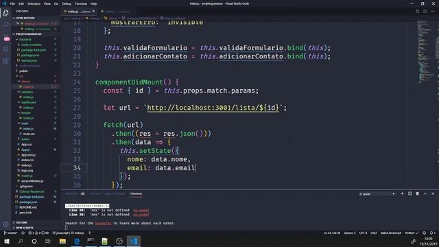 Aula 6 - Alterando dados de Contatos bom REACTJS - JSON-SERVER e BOOTSTRAP смотреть онлайн