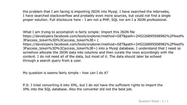 MySQL : Importing JSON into Mysql смотреть онлайн