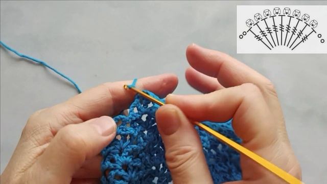 Шарф крючком. Пряжа Vita cotton смотреть онлайн