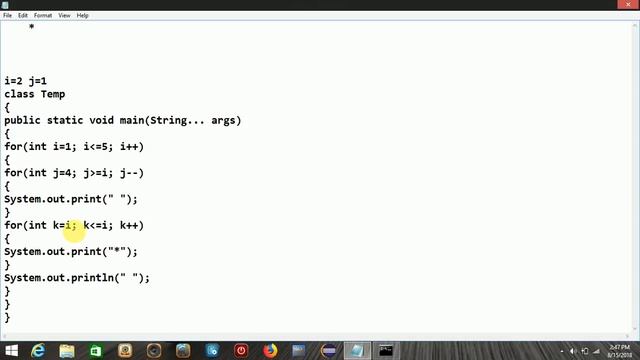 Star Pattern in Java- 9 смотреть онлайн