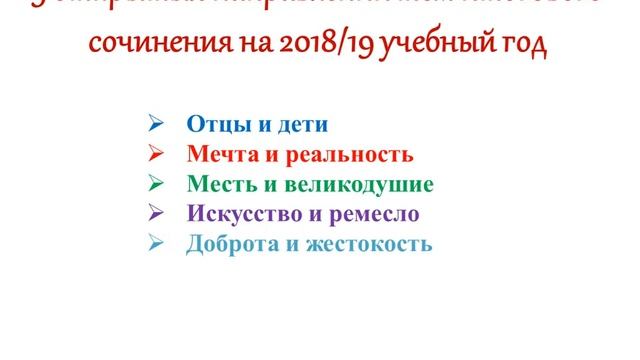ЕГЭ-2019. Итоговое и ЕГЭ-сочинение. Направления итогового сочинения, критерии оценки, произведения смотреть онлайн