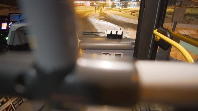 Sweden, Stockholm, Winter Night Ride With Bus 583 From Arlanda Airport T5 To Märsta Railway Station