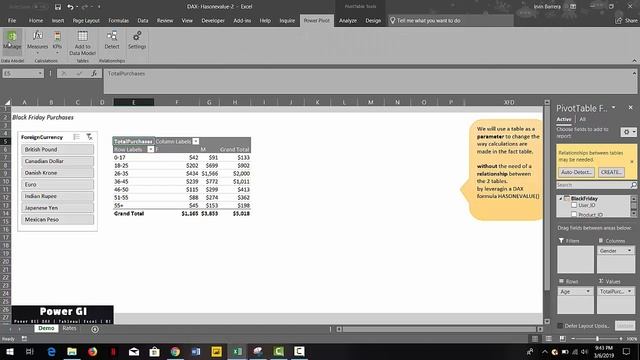 How to create Parameter tables with DAX: HASONEVALUE() смотреть онлайн