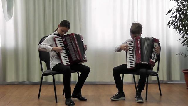 Дуэт аккордеонистов Кабаев Иван, Дубинкина Ефросиния _Г.Хейд Чарльстон _ДШИ 46 Кемерово смотреть онлайн