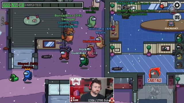 Among Us but I'm stacking bodies with my Guardian Angel | Among Us Mods w/ Friends смотреть онлайн
