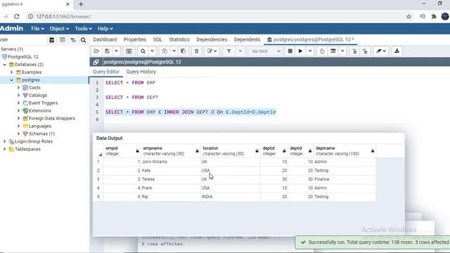 Postgresql Tutorials | Right Joins in Postgresql | psql joins смотреть онлайн