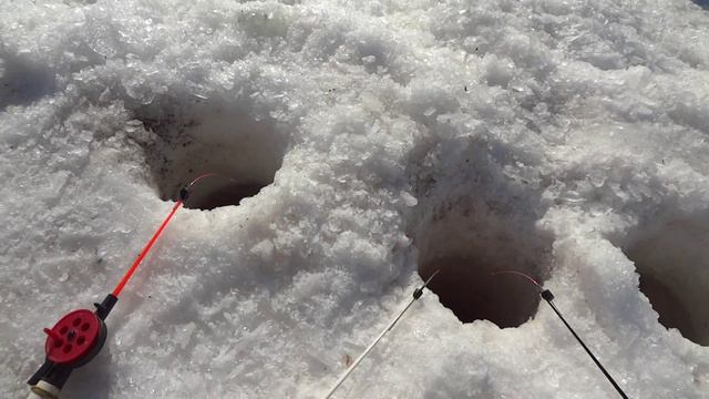 Зимняя рыбалка. Вертолет, панорама озера. смотреть онлайн