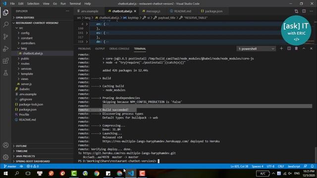 [Chia sẻ] Full source code Chatbot Facebook Messenger đặt bàn nhà hàng hỗ trợ đa ngôn ngữ | Node.Js смотреть онлайн