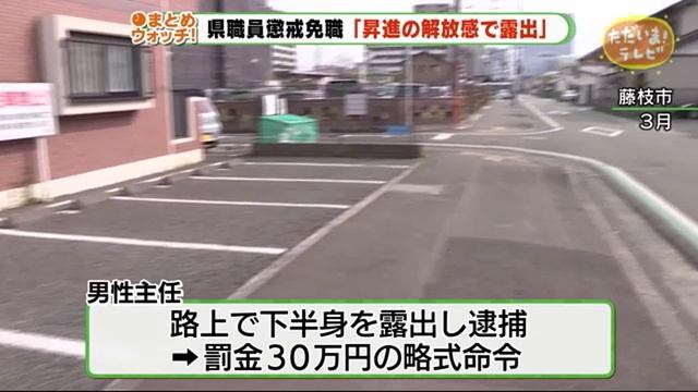 ”昇進の解放感で”下半身露出の静岡県職員が懲戒免職 смотреть онлайн