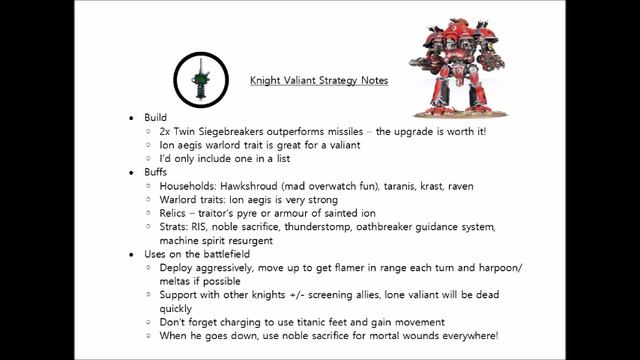 Knight Valiant: Rules, Review + Tactics - Imperial Knights Codex Strategy Guide смотреть онлайн