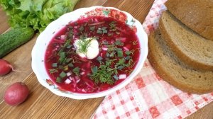 Свекольник холодный без мяса .  Холодник из свеклы