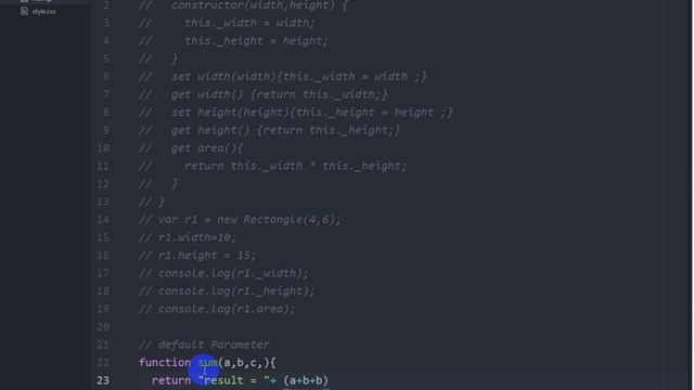 JavaScript ES6 : Class Getter/Setter, Default Params and Spread operator смотреть онлайн