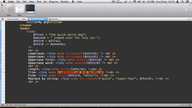 ۱۷- عملکرد Strings در پی اچ پی PHP смотреть онлайн