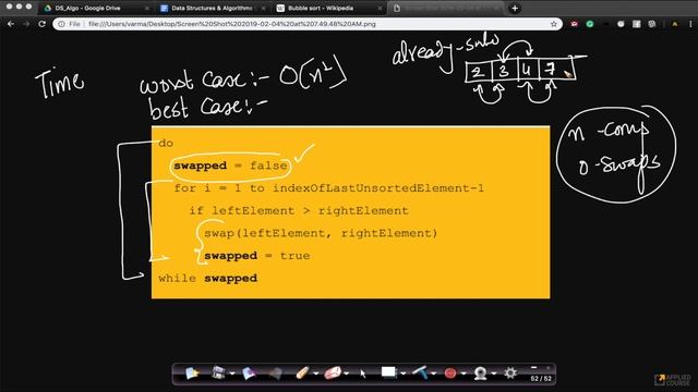 Space and time complexity | Bubble Sort | Appliedcourse смотреть онлайн