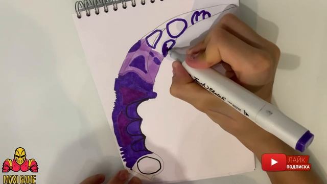 Как нарисовать Karambit  Universe  Standoff 2