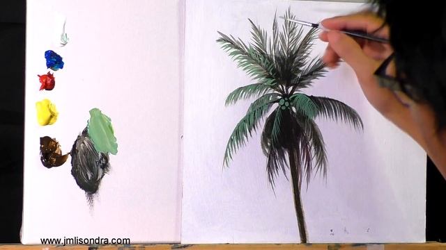 How to Paint Palm Tree Easy | Basic Step by Step Acrylic Painting Tutorial смотреть онлайн