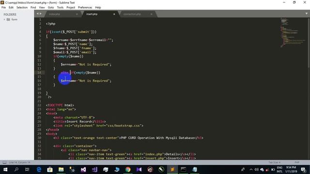 How insert Data into mysqli Database and CURD operation in php Complete and Form Validation. смотреть онлайн