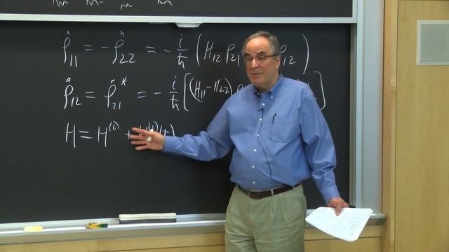 36. Time Dependence Of Two-Level Systems: Density Matrix, Rotating Wave Approximation