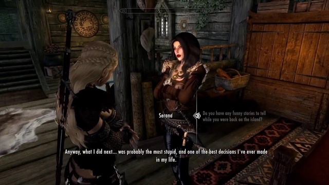 Serana Dialogue add on: She bites me. Then talks about getting smashed | Skyrim Anniversary Edition смотреть онлайн
