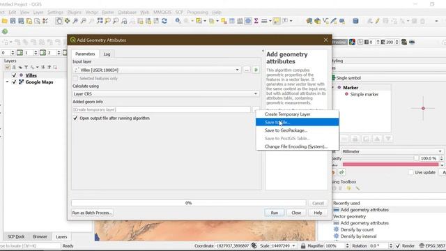 Get the coordinates of your point in QGIS ! смотреть онлайн