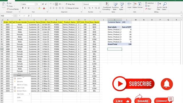Create Multiple Pivot Table Reports Within One Click