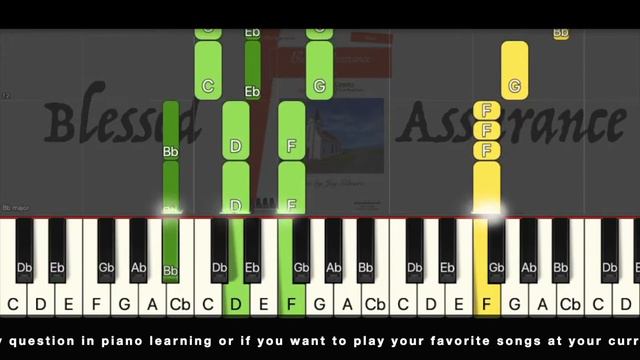 Blessed Assurance, in Bb major, Arr. 04, Original speed, Sheet music, Online Lessons смотреть онлайн