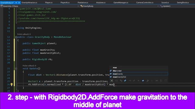 2D PLANET GRAVITY in 3 steps in Unity смотреть онлайн