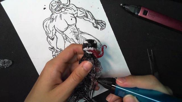 3D PEN ART | VENOM | КАК НАРИСОВАТЬ ВЕНОМА 3D РУЧКОЙ смотреть онлайн