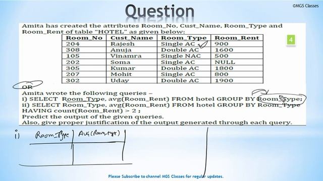 Question #15: Question of Day 17-04-2022 (SQL GROUP BY, HAVING, MIN, MAX, AVG, LENGTH Functions) смотреть онлайн