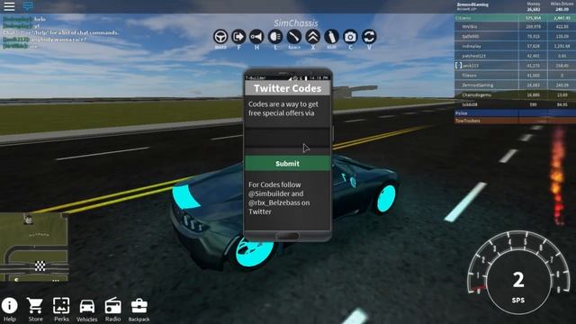 ROBLOX VEHICLE SIMULATOR FREE MONEY CODES UPDATED смотреть онлайн