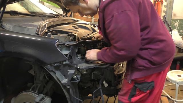 Volvo XC60. The light repair of the front end. Легкий ремонт переда. смотреть онлайн