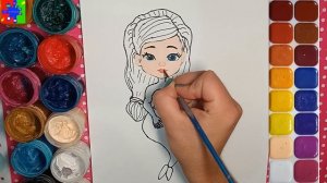 Русалочка Лана из мультика Морики Дорики. Раскраска для детей