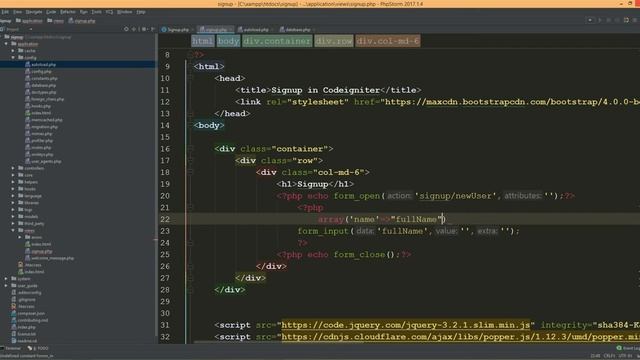 Creating a signup form with bootstrap 4 in Codeigniter | Create a registration form in ci смотреть онлайн