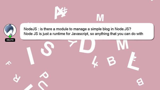 NodeJS : is there a module to manage a simple blog in Node.JS? смотреть онлайн