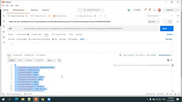 Oracle Cloud ERP - Receivables Invoice - GET, POST, PATCH and DELETE Using - REST API смотреть онлайн