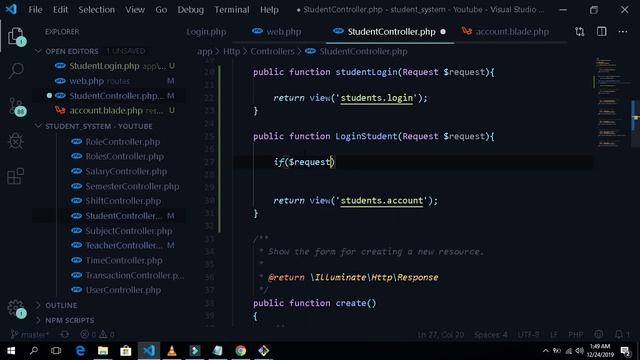 Laravel Student Information System Part 35 ( Student Login Section ) With Session Dashboard смотреть онлайн