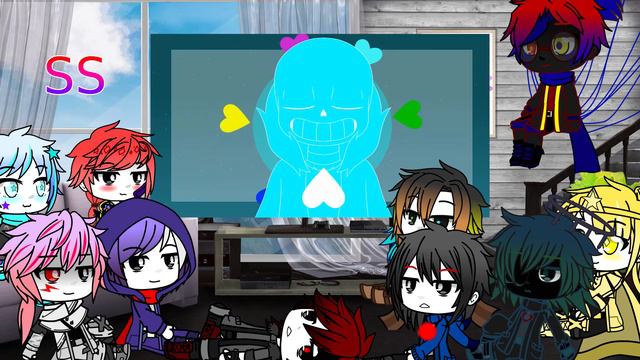 Sans AU's React To Classic Sans Part 4\Сансы реагируют на Классик Санса (Eng/Rus) *My AU*