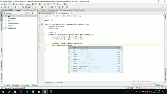 How to button visible or invisible in android/Check box to button visible or invisible in hindi смотреть онлайн