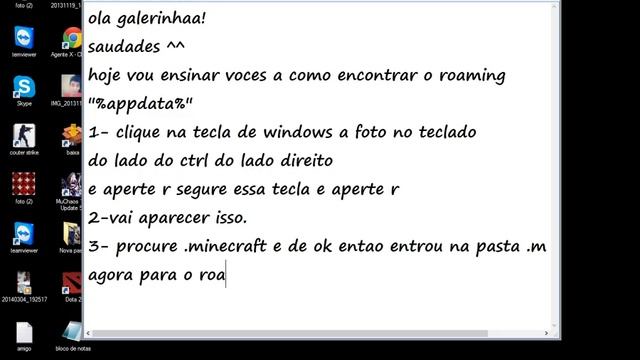 Como achar a pasta .minecraft roaming %appdata% no windows 8 смотреть онлайн