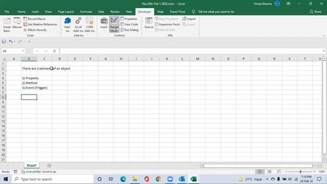 Property, Method and Event in Vba 043 смотреть онлайн