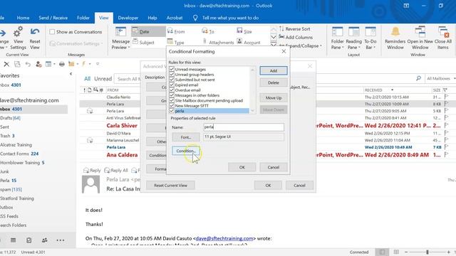 MS Outlook Tutorial - Conditional Formatting Emails смотреть онлайн