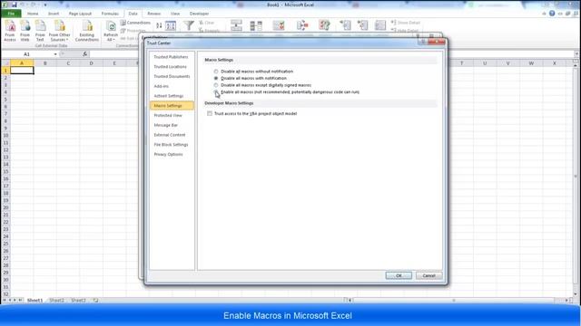 Enabling Macros in Excel смотреть онлайн