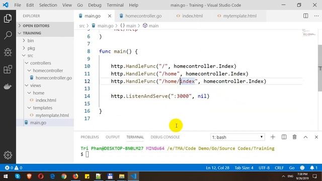 Build Layout View Page in Golang Web Application смотреть онлайн