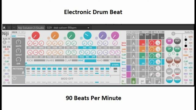 Electro Dub Saloon Drum Machine Beat 90bpm смотреть онлайн