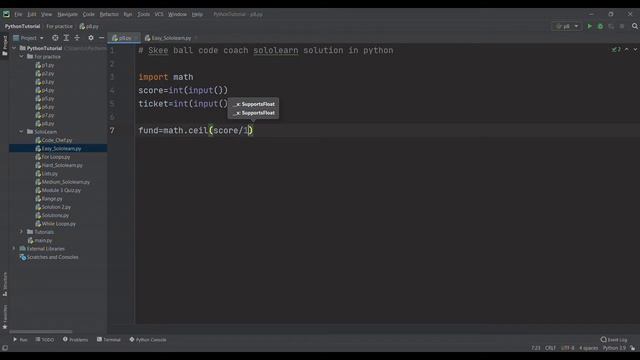 Skee-Ball code_coach solution using python || Sololearn смотреть онлайн