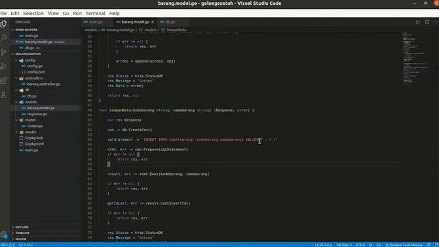 Flutter Vs Golang Part 5 - Membuat Backend JSON Input data dengan Golang смотреть онлайн