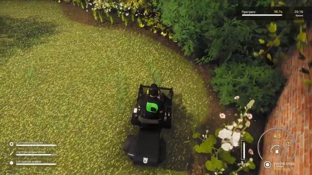 Lawn Mowing Simulator (2021) Геймплей и мое мнение (обзор) - со звуком накосячил ( смотреть онлайн