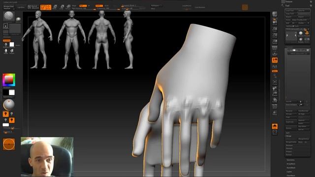 Human anatomy sculpting in Zbrush - from scratch to ready model of 3d man смотреть онлайн
