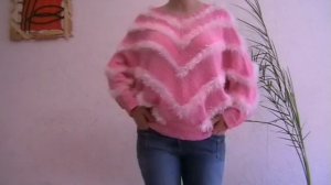 Вязание Кофта Летучая мышь розовая Вязание на спицах