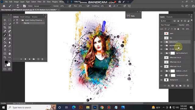 Splash Painting Photoshop Action смотреть онлайн